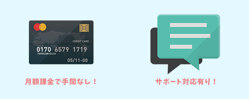 契約の面倒は一切なし